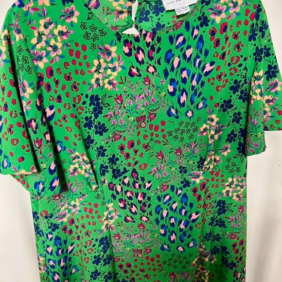 Green Cheetah Print Tailored Midi Dress - Picture 8 of 8